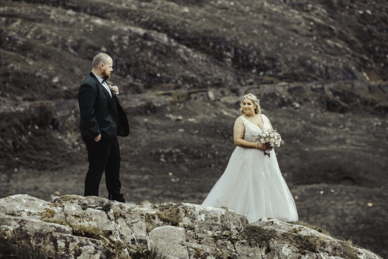 Guests posing together outdoors on the grounds of Kenmare Bay Hotel