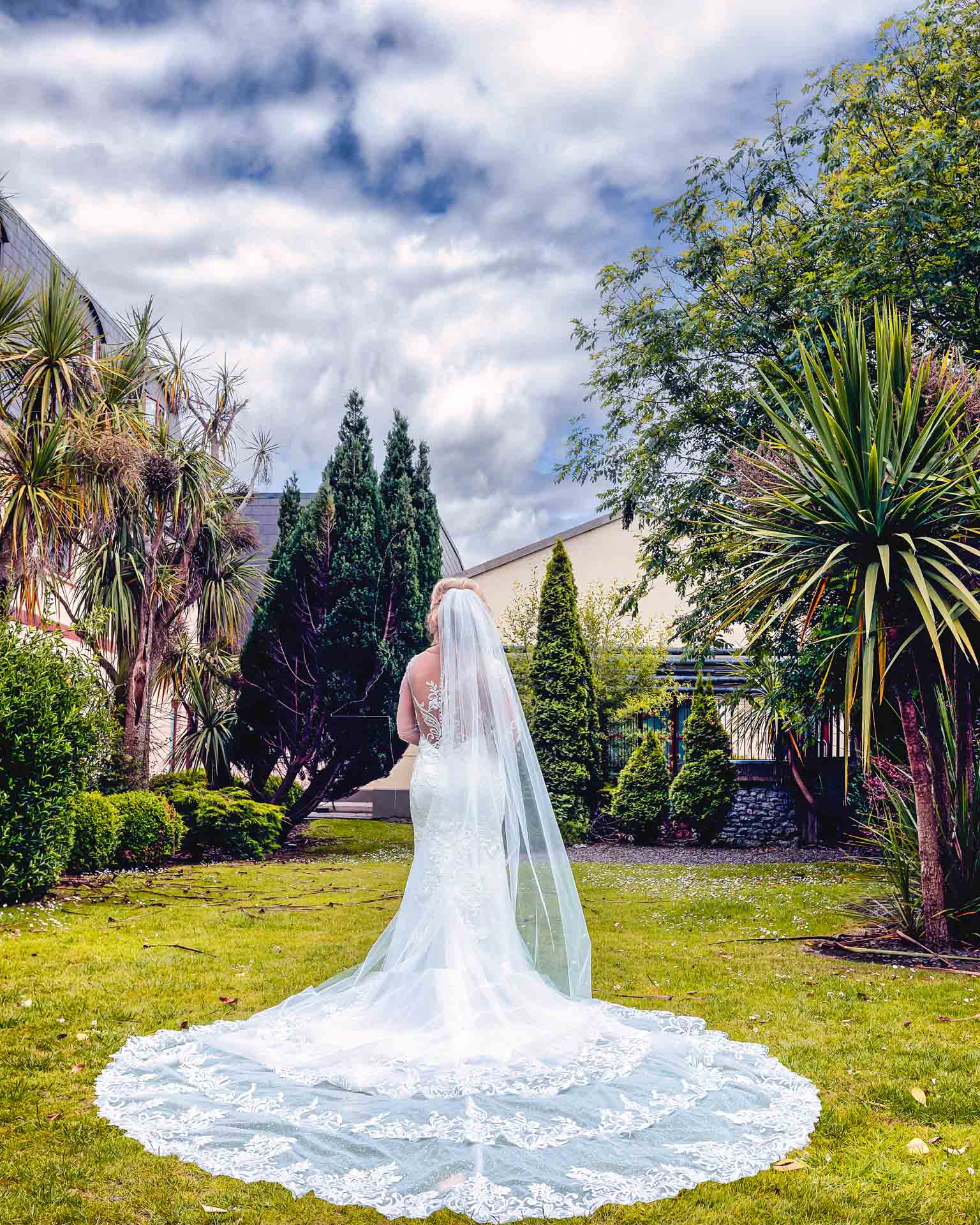 Bride and bridesmaids enjoying the view at Gougane Barra, Cork, JOD'Photography