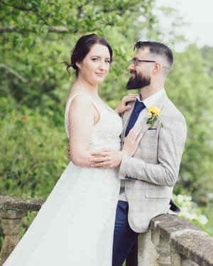 Bride and groom portrait at cork hotel wedding venue