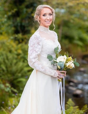 Bride Portrait at Gougane barra church Cork