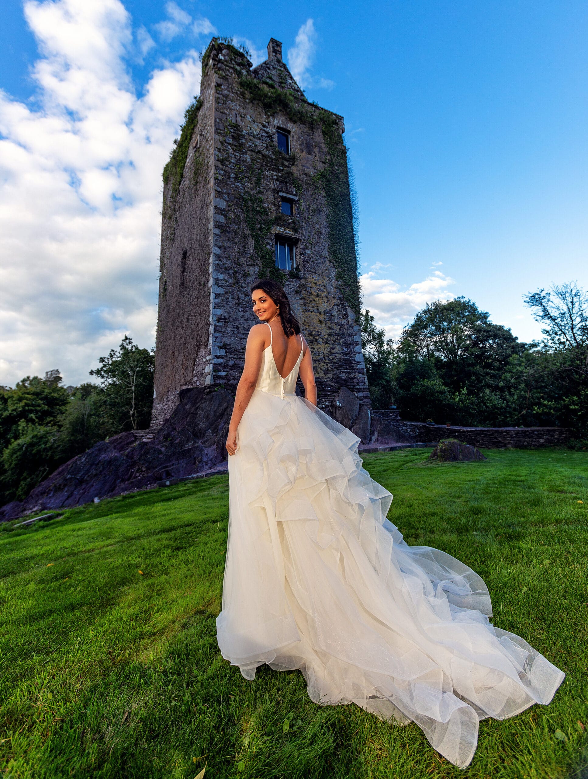 Classic portrait on Castlemartyr Manor House staircase – JOD Photography
