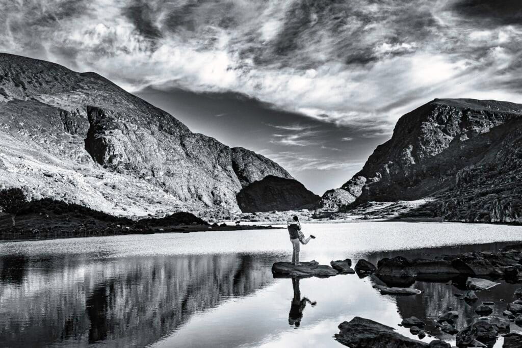 Couple at the Gap Of Dunloe a surprise proposal Co Kerry - JOD'Photography