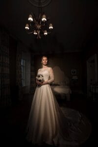 Fine art portrait of bride in the bridal suite of Actons Hotel Kinsale Cork-JOD'Photography
