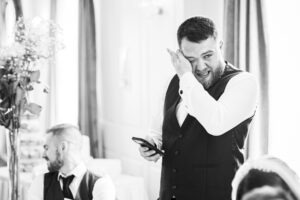 Groom crying as he says his speech in cork wedding venue-JOD'Photography