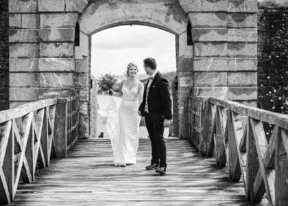 Newlyweds exchanging vows in a beautiful summer wedding at Kinsale Hotel, Cork – JOD Photography