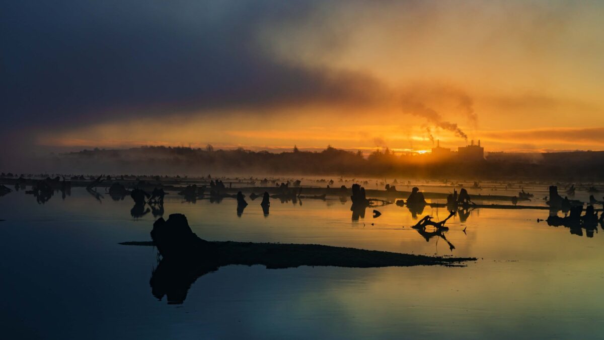 The Gearragh at sunset just outside of Macroom Town Co Cork