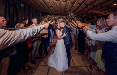 Romantic first dance in the elegant ballroom of Ballyseede Castle, Kerry – JOD Photography