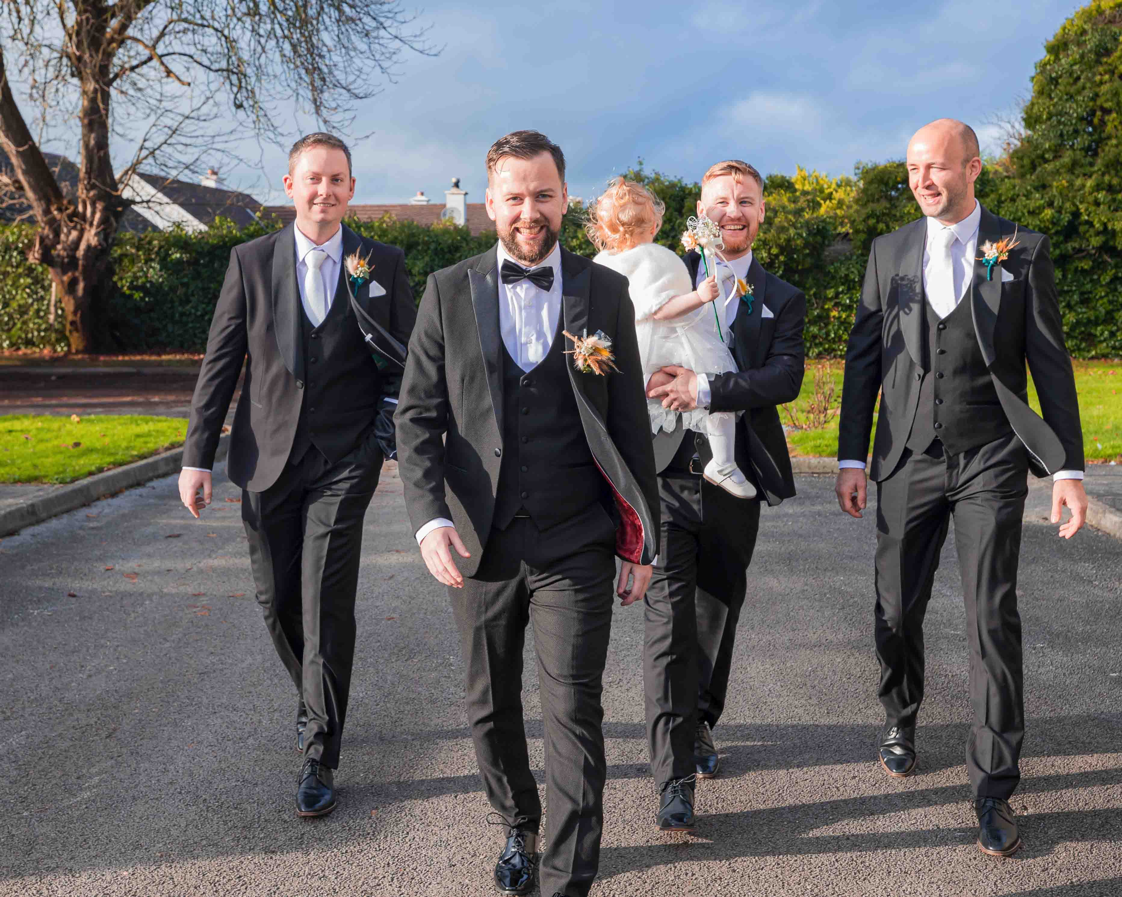 Bride laughing with bridesmaids at Tralee wedding – JOD'Photography