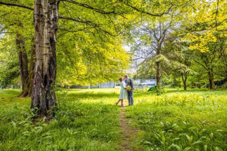 Colourful garden wedding portraits in UCC - JOD Photography