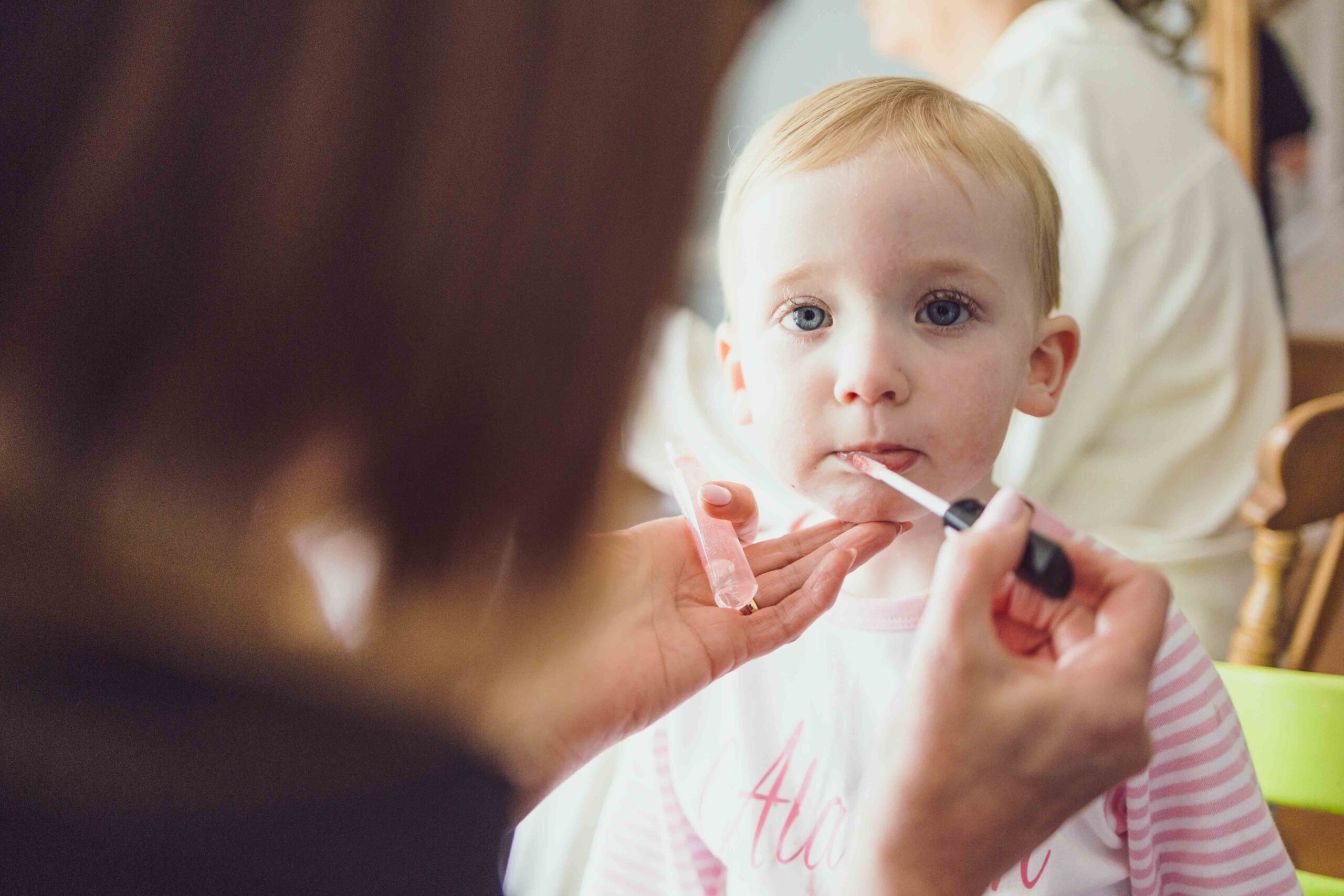 Emma smiling while getting her makeup done by blissbeautycork JODPhotography