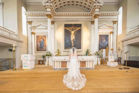 Stunning wedding dress eva at Kinsale Church dress by Brides of Eire - JOD'Photography