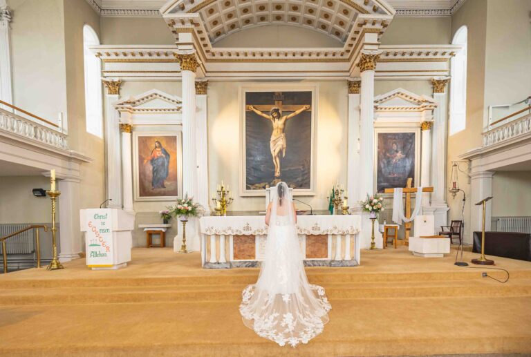 Stunning wedding dress eva at Kinsale Church dress by Brides of Eire - JOD'Photography