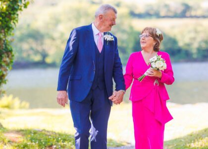 Bride and groom exchanging vows in a quiet moment JODPhotography