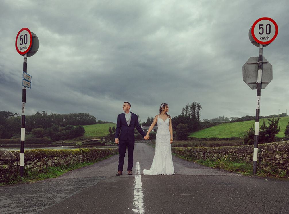 Couple enjoying their wedding day in Cork
