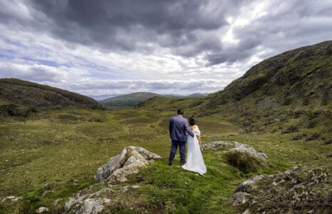 Bride and groom walking the gardens at Cahernane House Hotel — JOD Photography