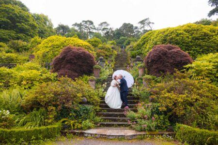 Intimate portrait of bride and groom outdoors— JOD Photography