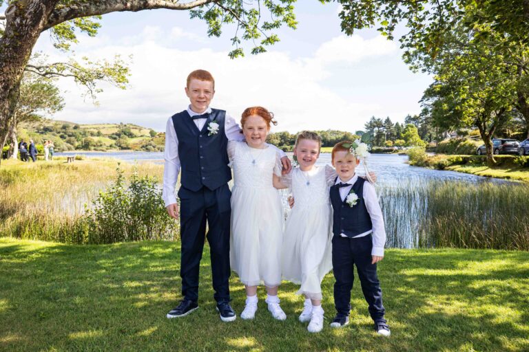 Newly married couple leaving St. Finbarr’s Oratory in Gougane Barra – JOD Photography
