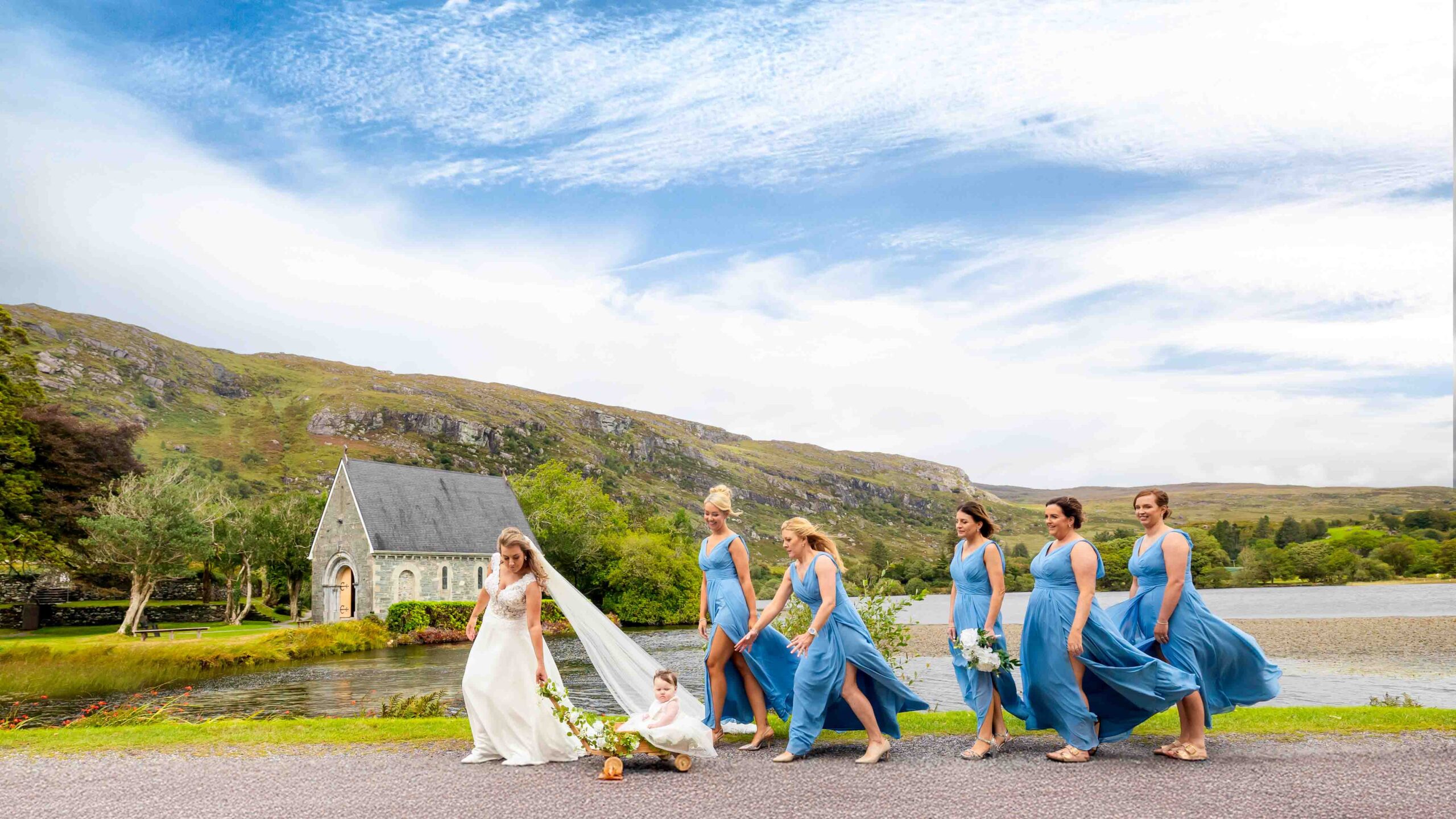 Groom Philip waiting at the church door in Gougane Barra – JOD Photography