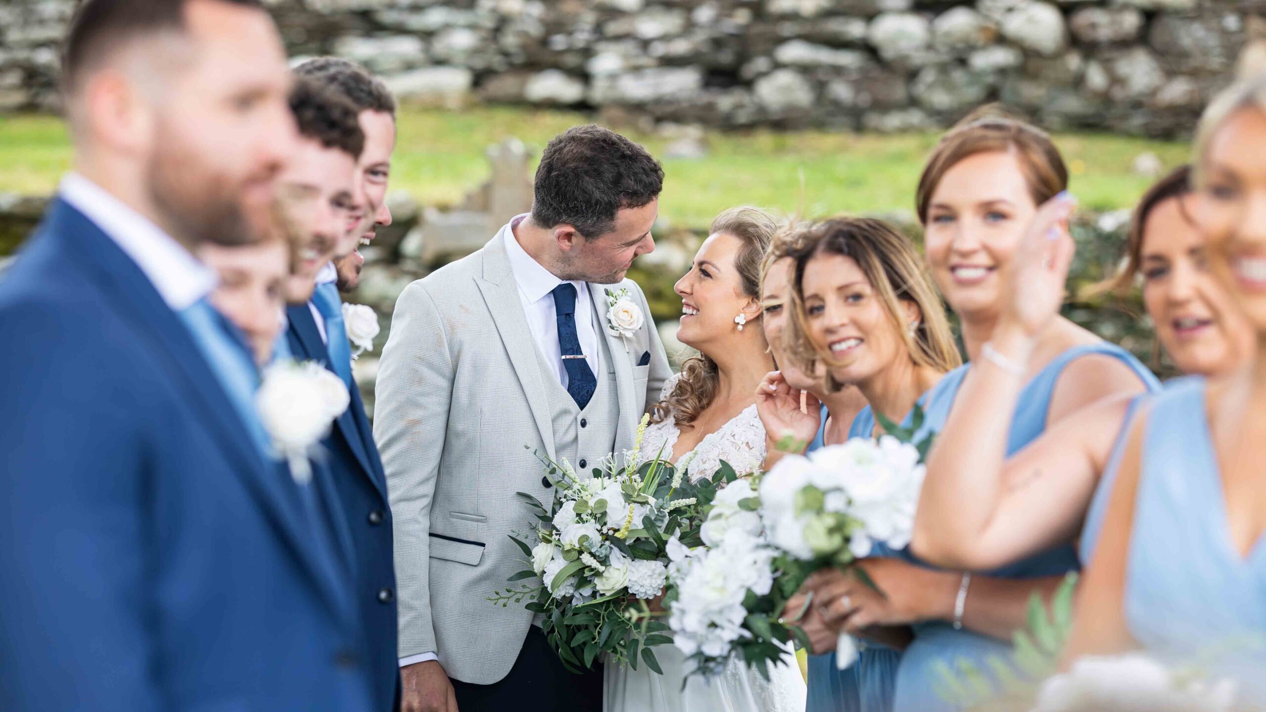 Sunset wedding portrait at Gougane Barra lake – JOD Photography