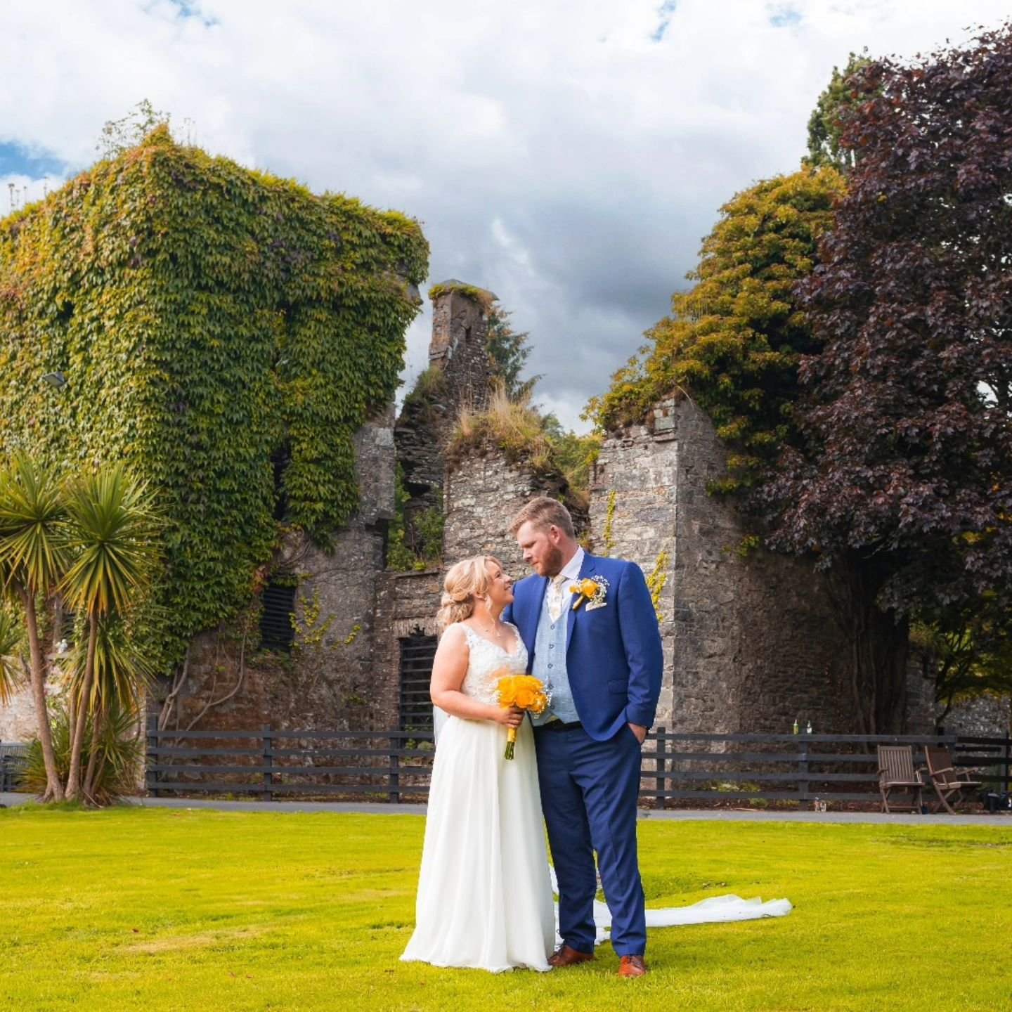 Wedding guests mingling at Garryvoe Hotel — JOD Photography