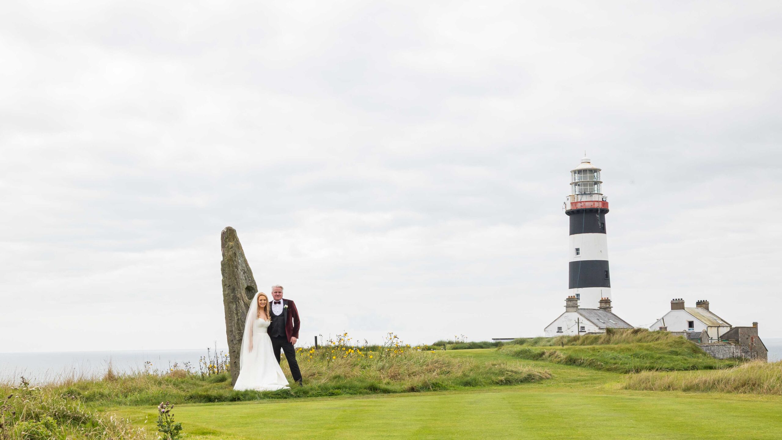 Stunning Irish coastline backdrop at Old Head Golf Course wedding shoot – JOD Photography
