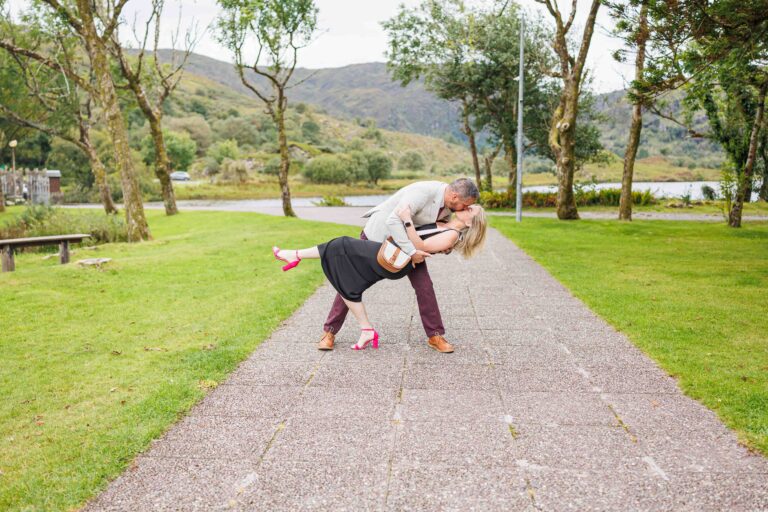 Couple walking hand in hand by Gougane Barra lakeside – JOD Photography