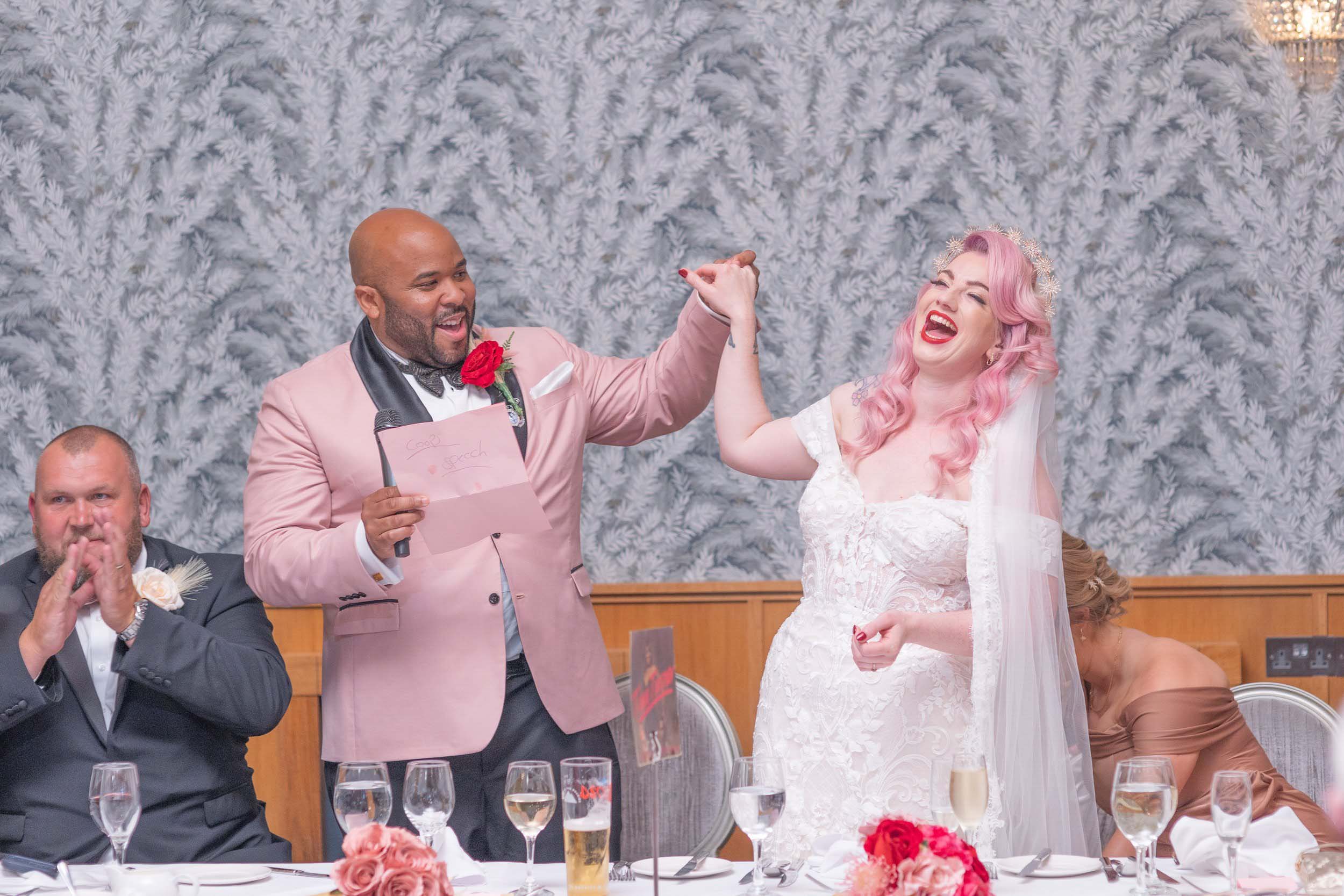 Bride and groom walking the gardens of Hayfield Manor, Cork City — JOD Photography