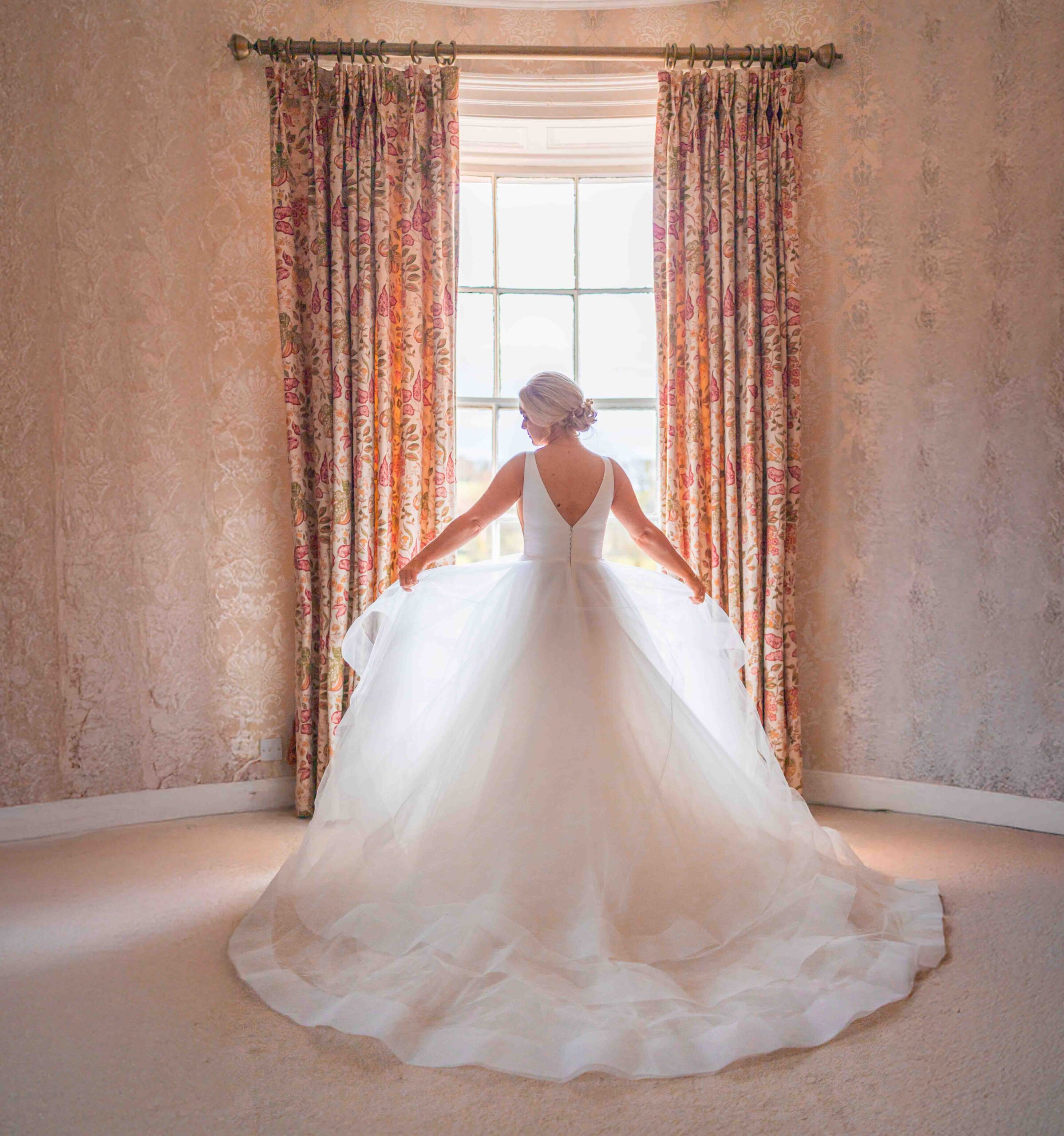 Flower girls throwing petals during a Springfort Hall wedding ceremony — JOD Photography