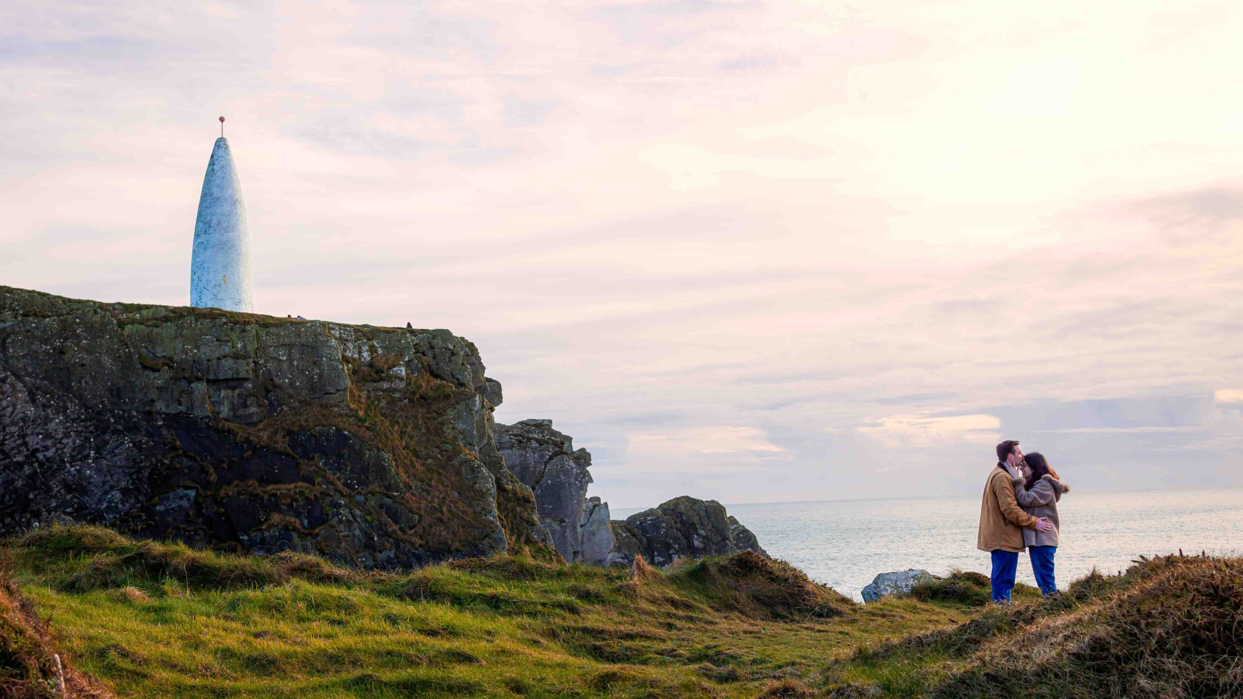 Winter engagement photos at Baltimore Beacon overlooking the West Cork coastline