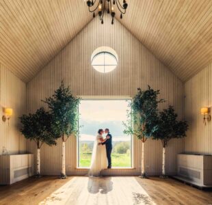 bride walking up aisle with father at ballygarry hotel tralee wedding – JOD Photography