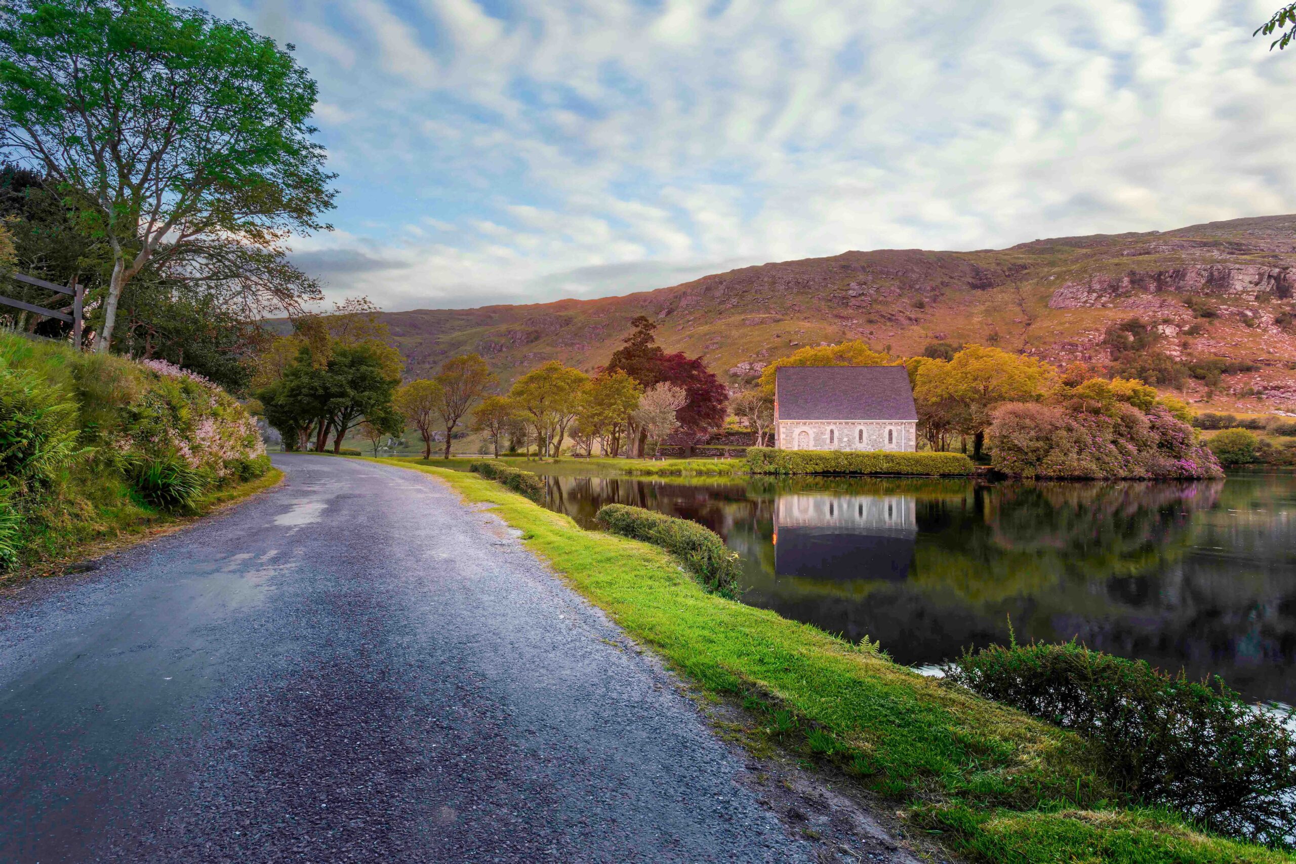 Road leading to gougane barra church