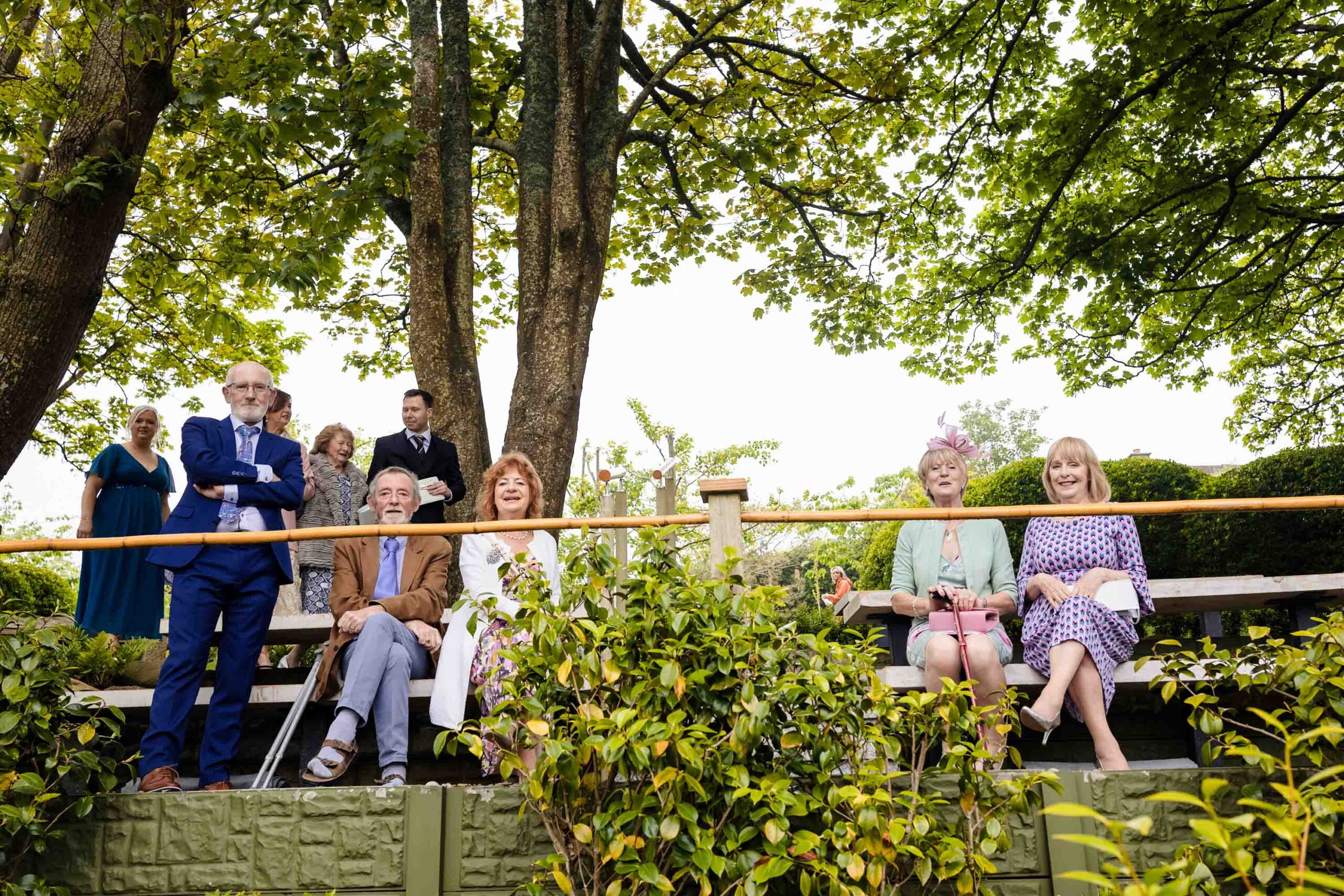 Wedding guests watching emotional ceremony in Waterford