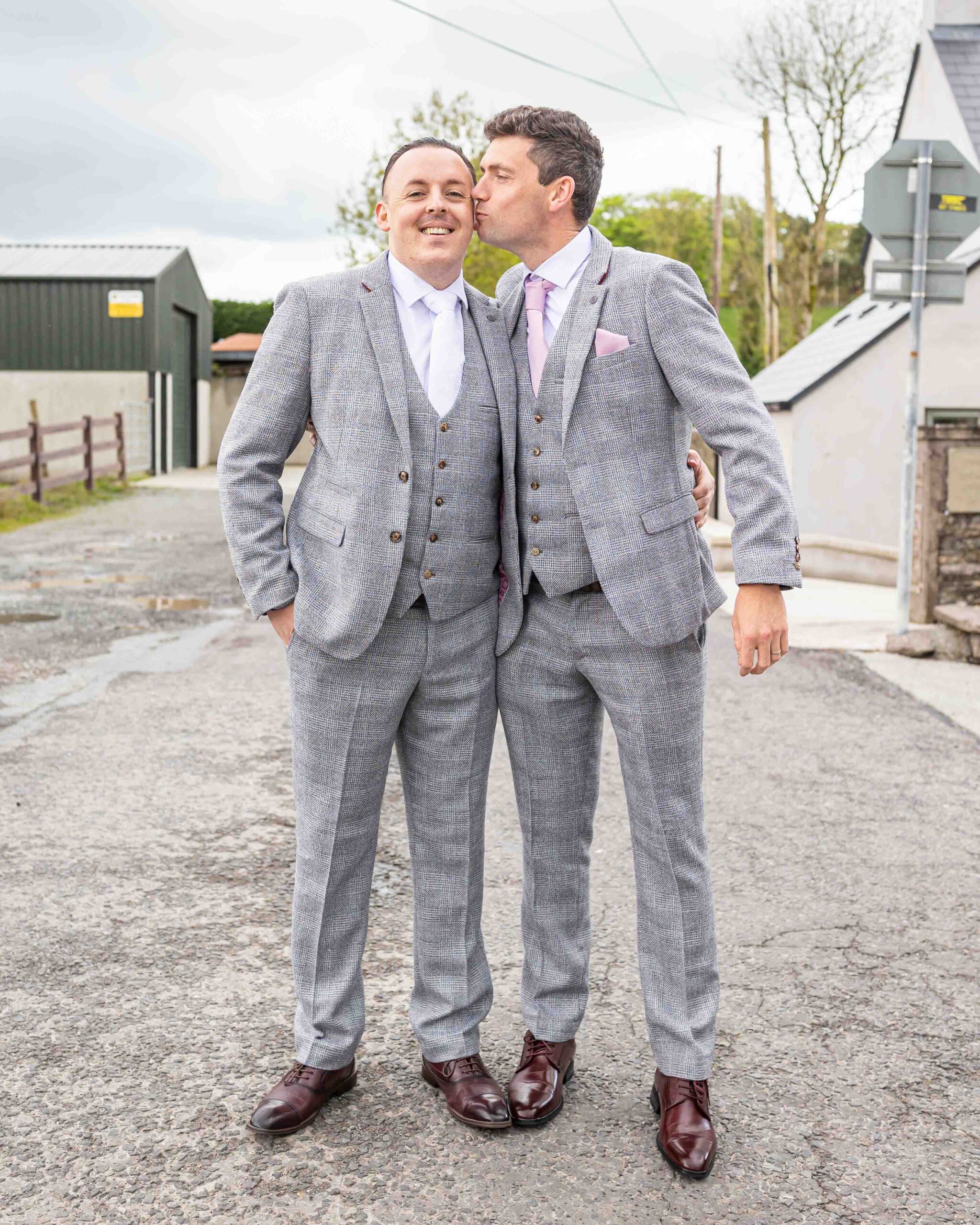 Romantic wedding portraits by the river in Cork