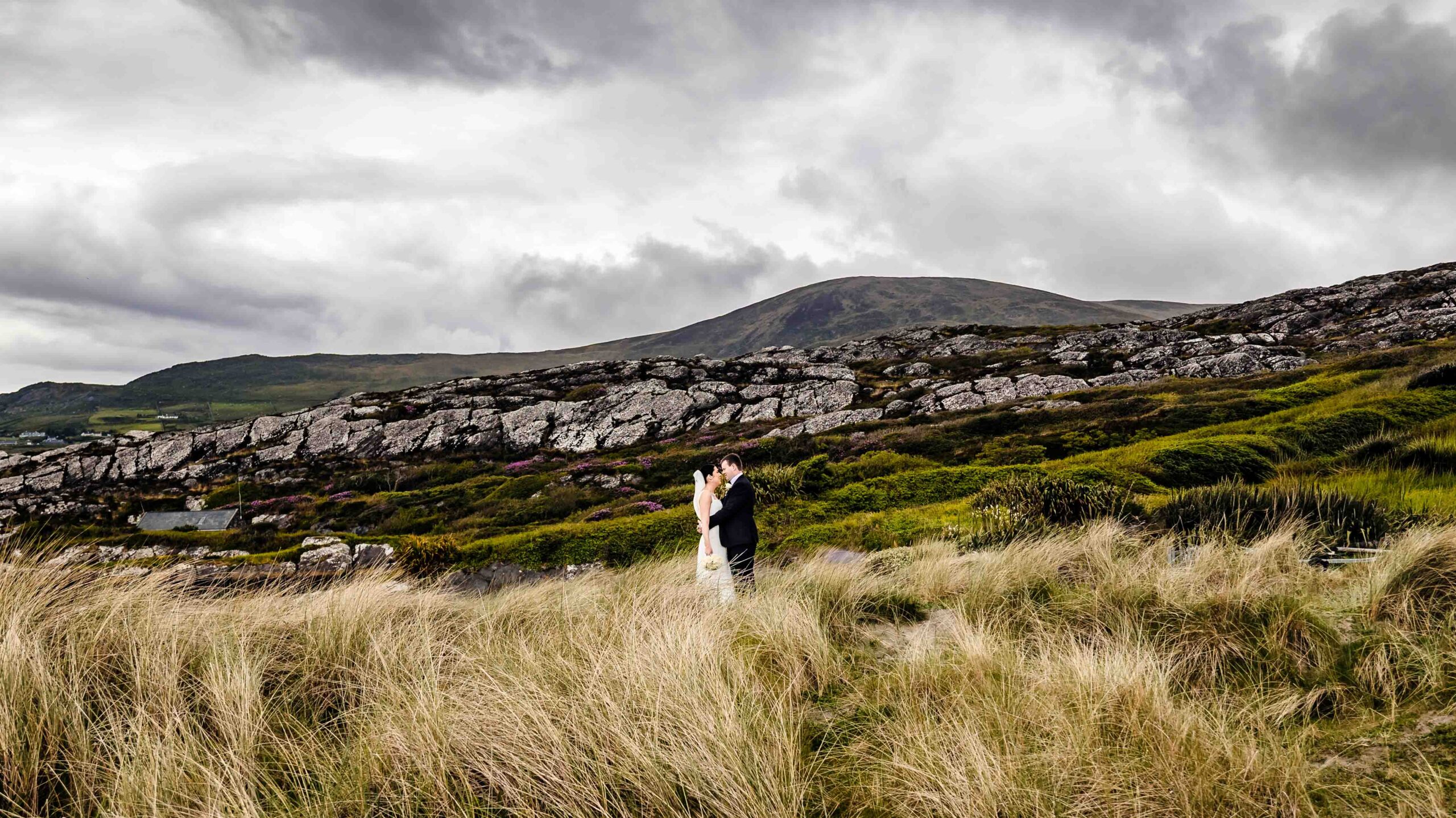 Newly married couple leaving church in Waterville – JOD Photography
