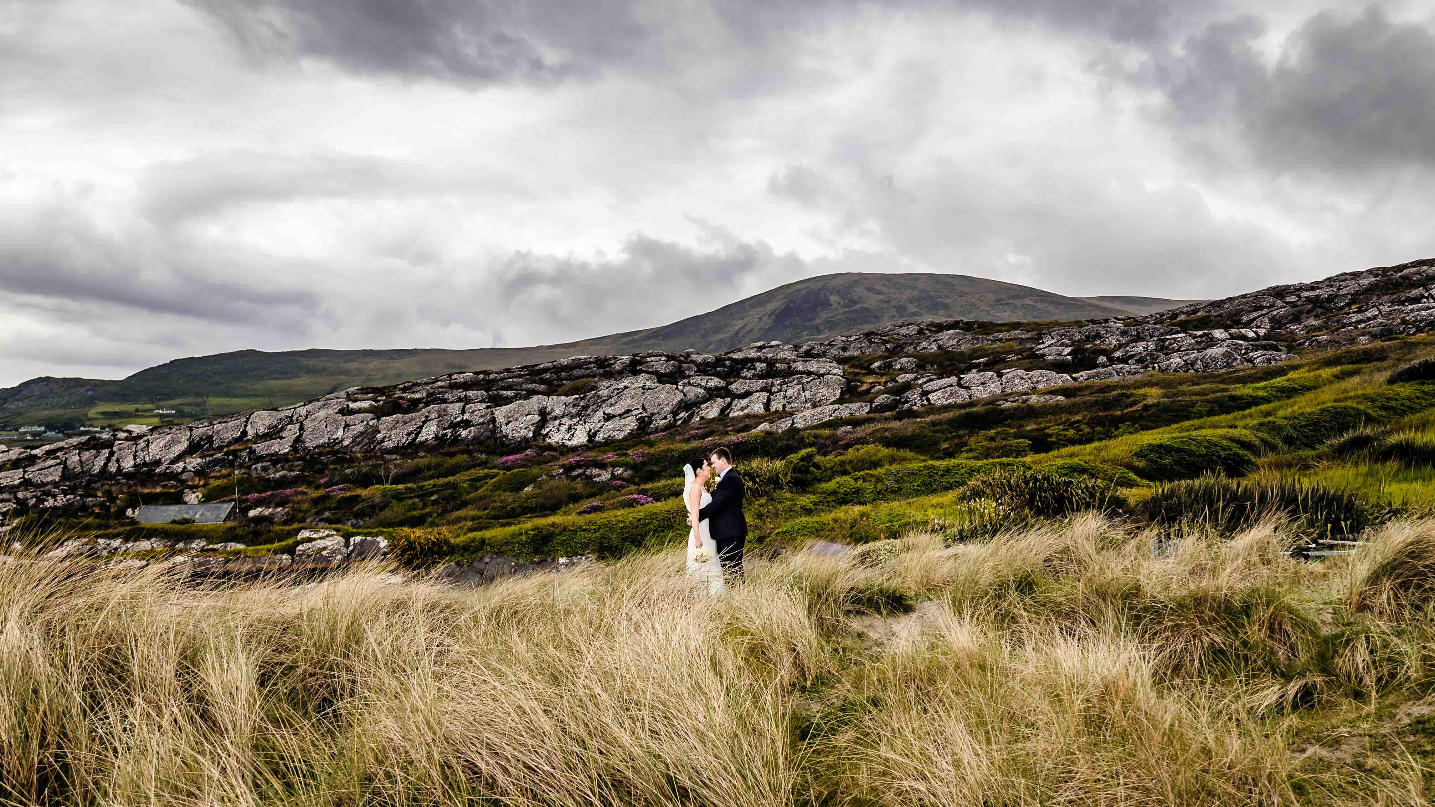 Newly married couple leaving church in Waterville – JOD Photography