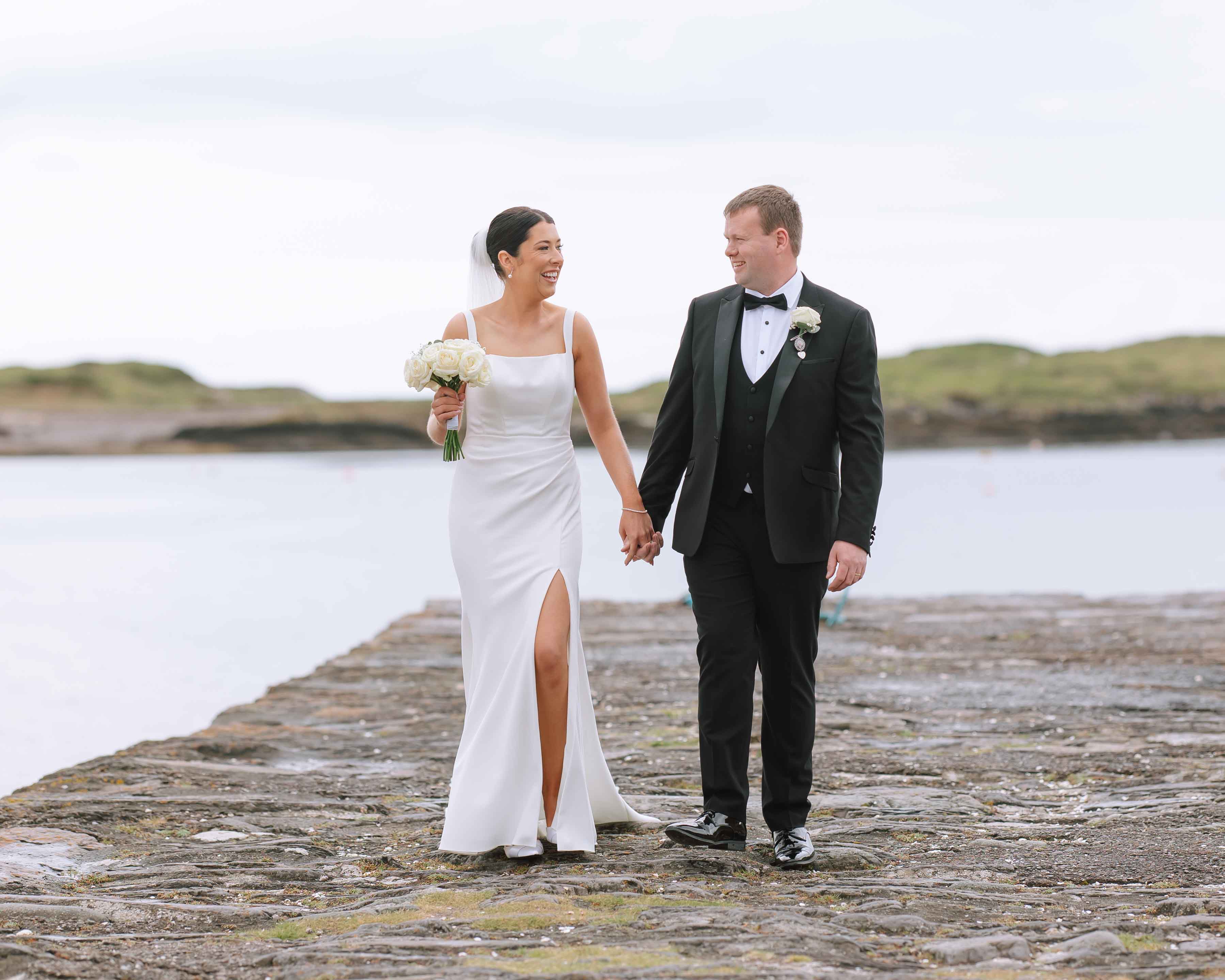 Newly married couple leaving church in Waterville – JOD Photography
