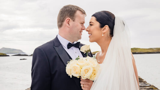 Romantic wedding portraits by the pier in Kerry – JOD Photography