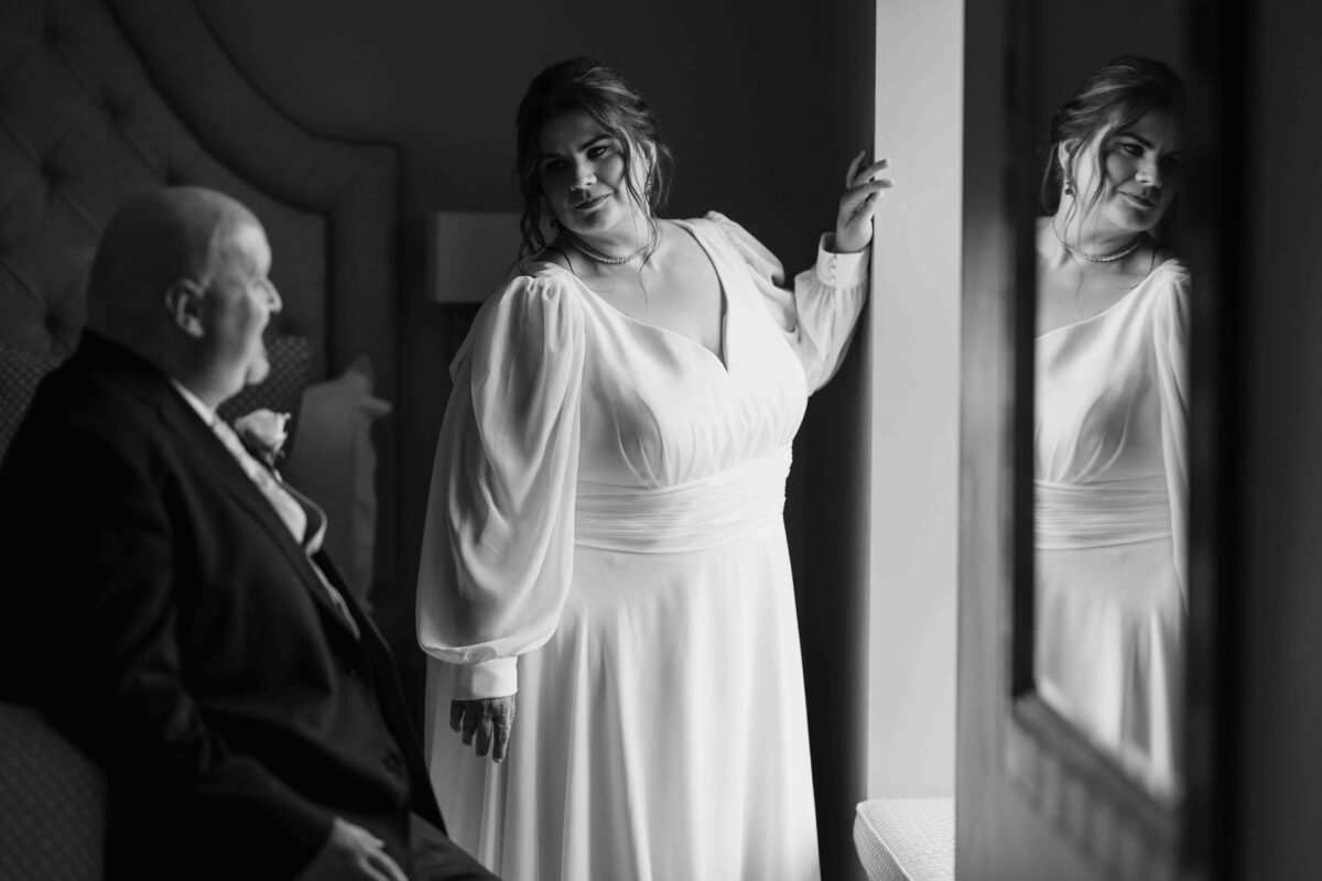 Documentary wedding photography at historic Cork castle