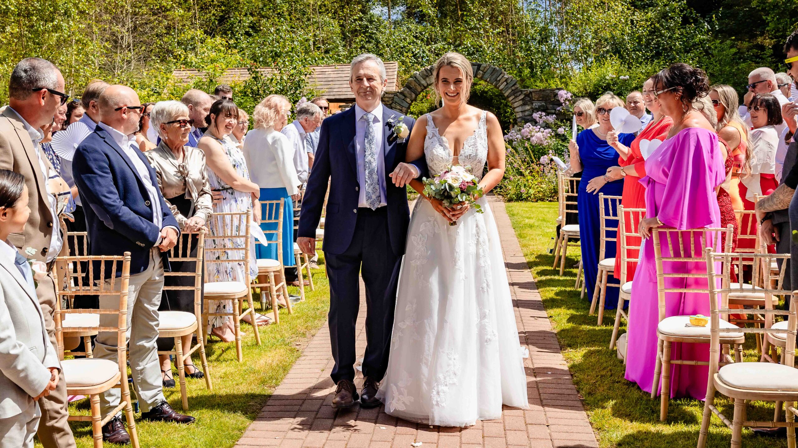 Newly married couple celebrating after the ceremony – JOD Photography