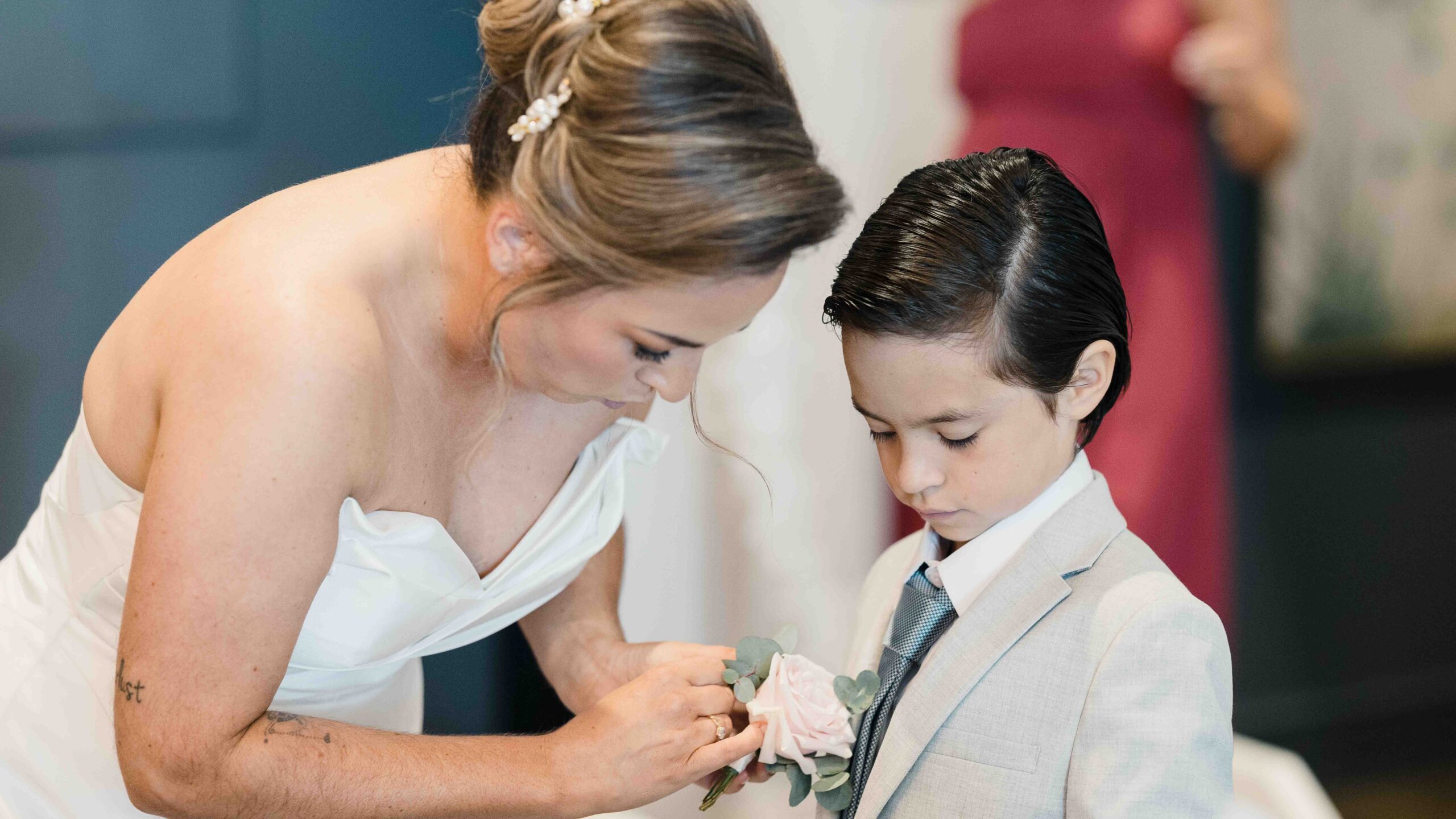 Lesley Ann and Julie-Marie exchanging smiles during their ceremony – JOD Photography