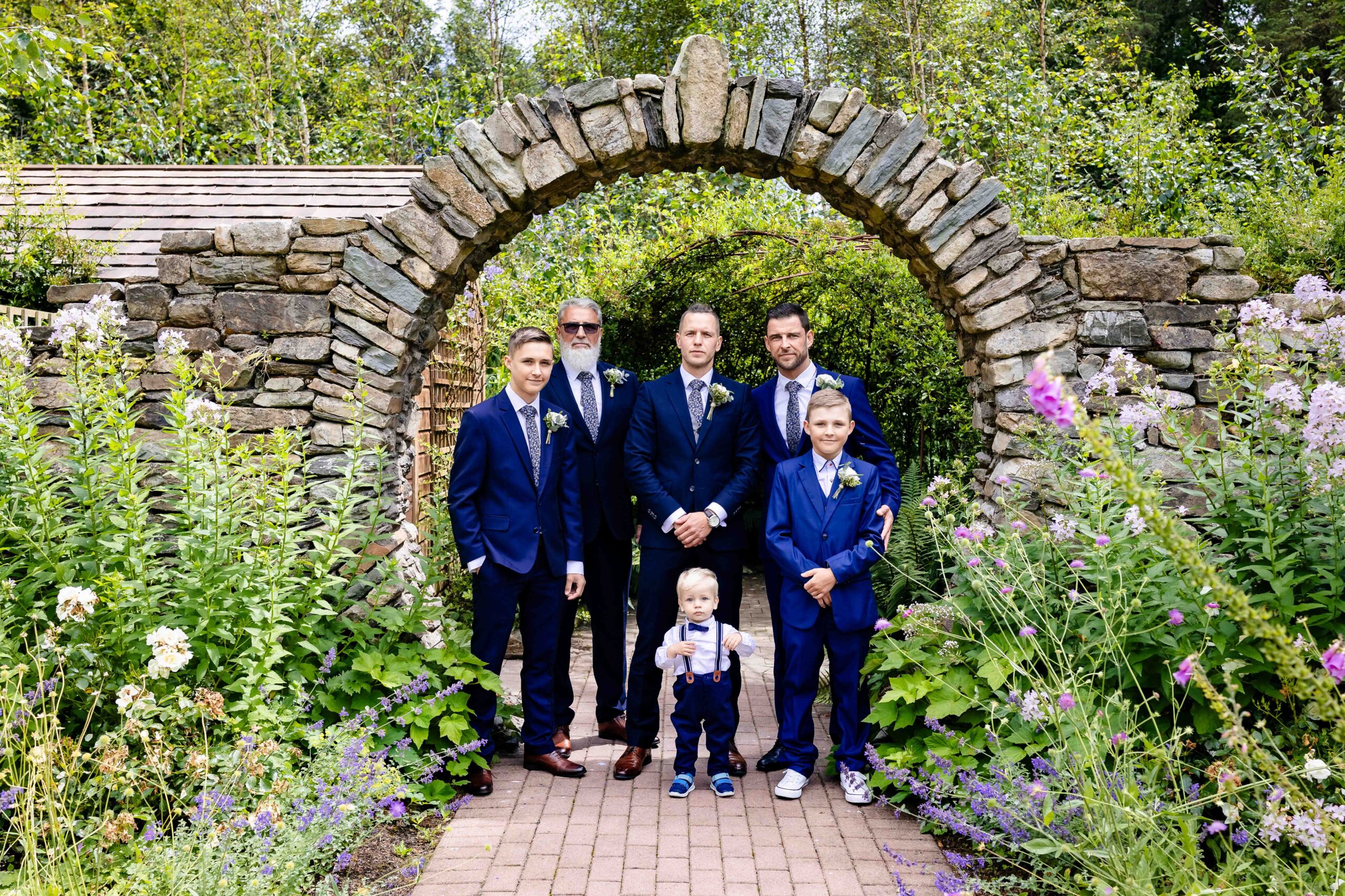 Outdoor wedding ceremony at Fernhill House captured by JOD Photography