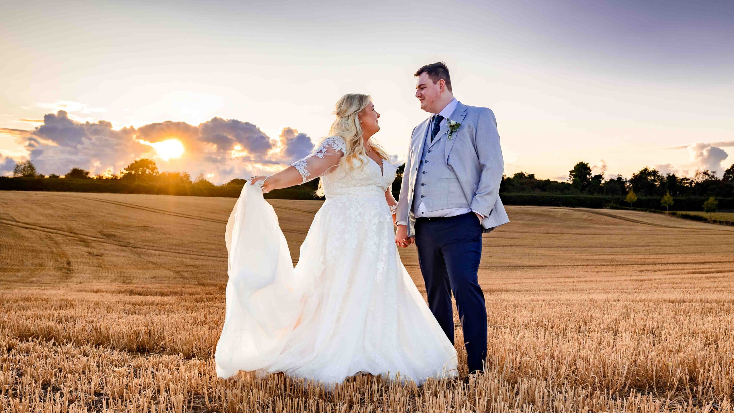 Caitlin and Jason outside the chapel during their Clanard Court Hotel wedding