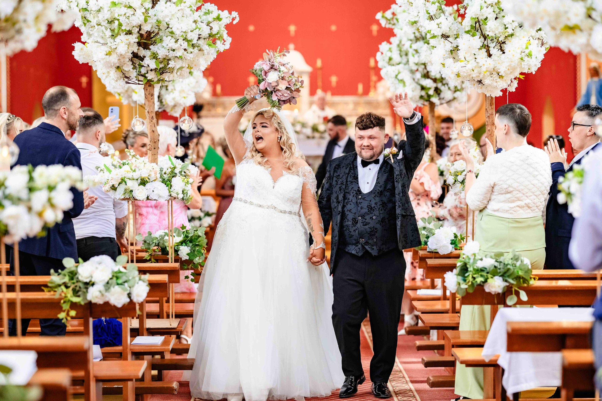 Bride and groom exchanging vows in County Clare