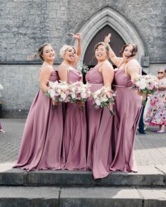 Documentary wedding photographer capturing real laughter at Bunratty Castle