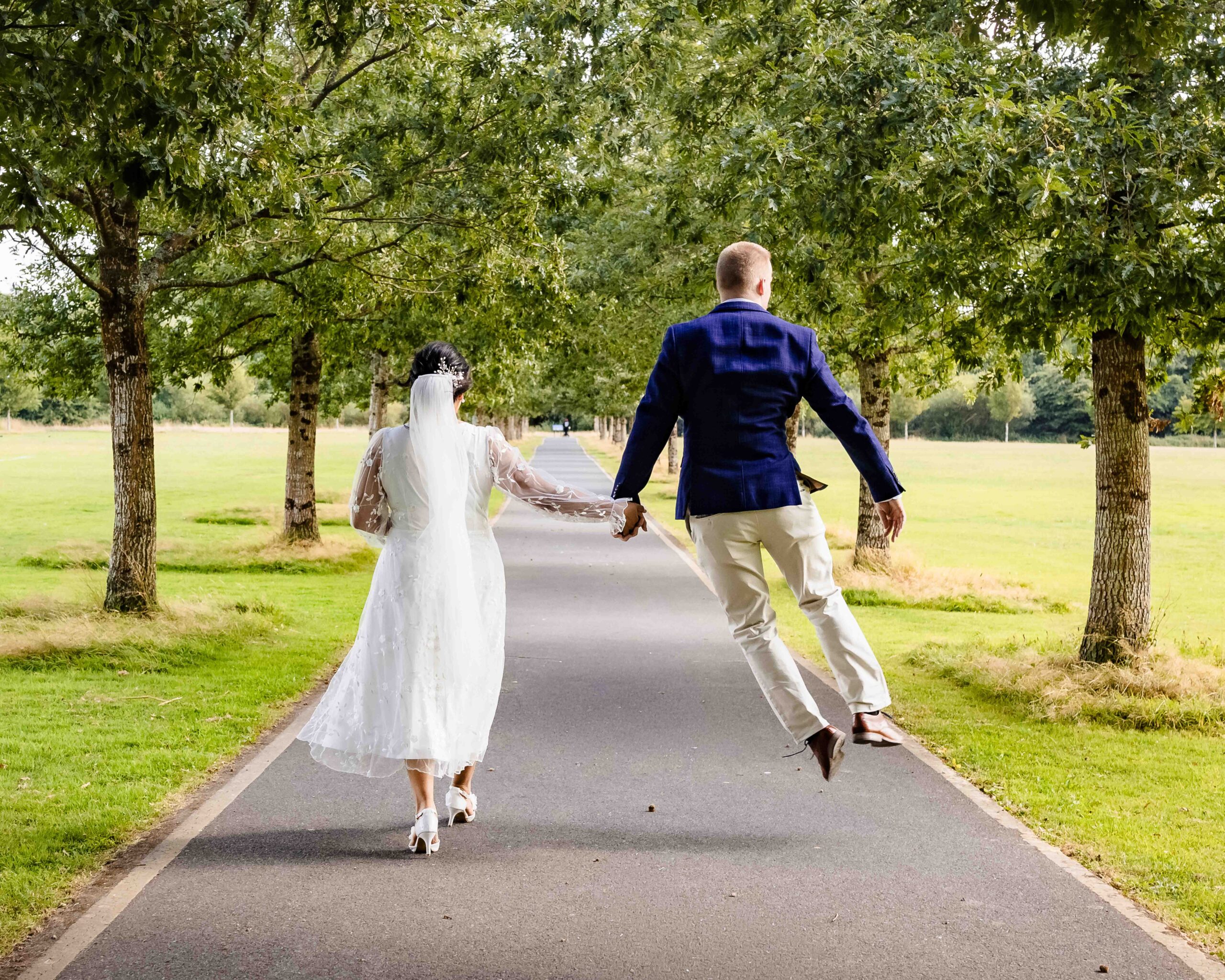 Audrey and Ben photographed beside the water at Ballincollig Regional Park