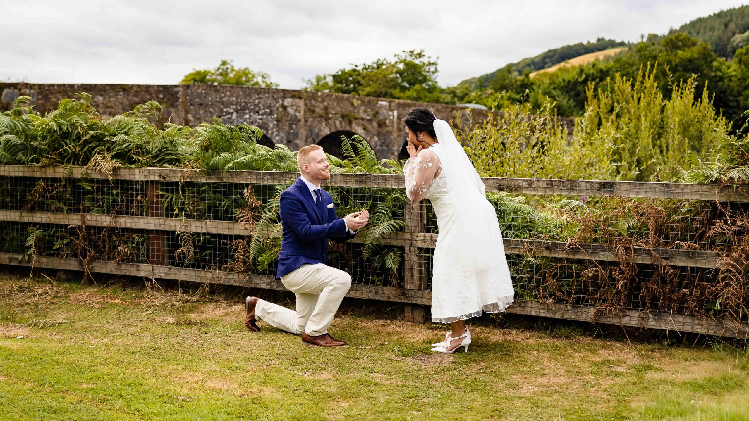 Natural portrait of Audrey and Ben laughing together after their Cork wedding