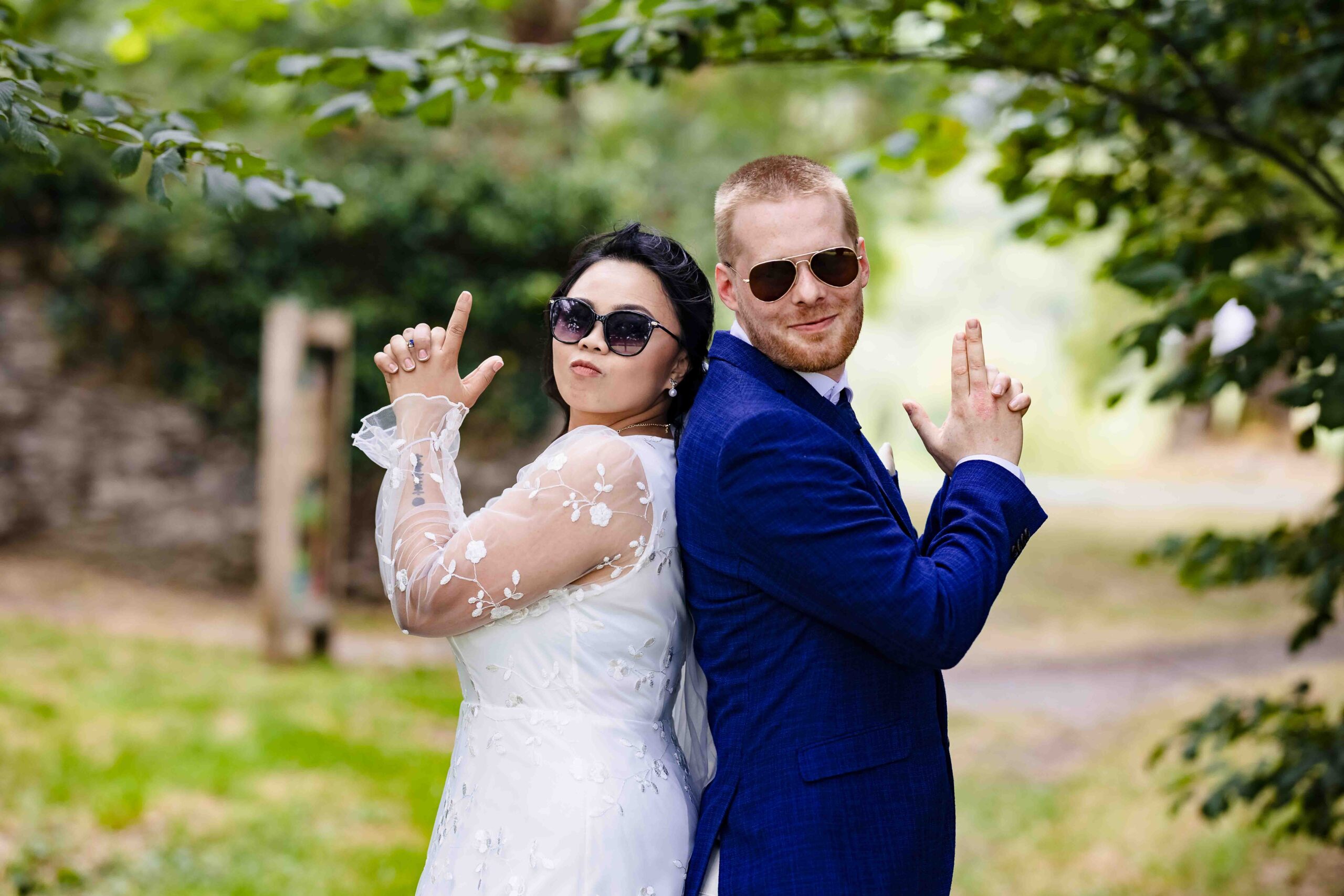 Newly married Audrey and Ben during their small Cork wedding