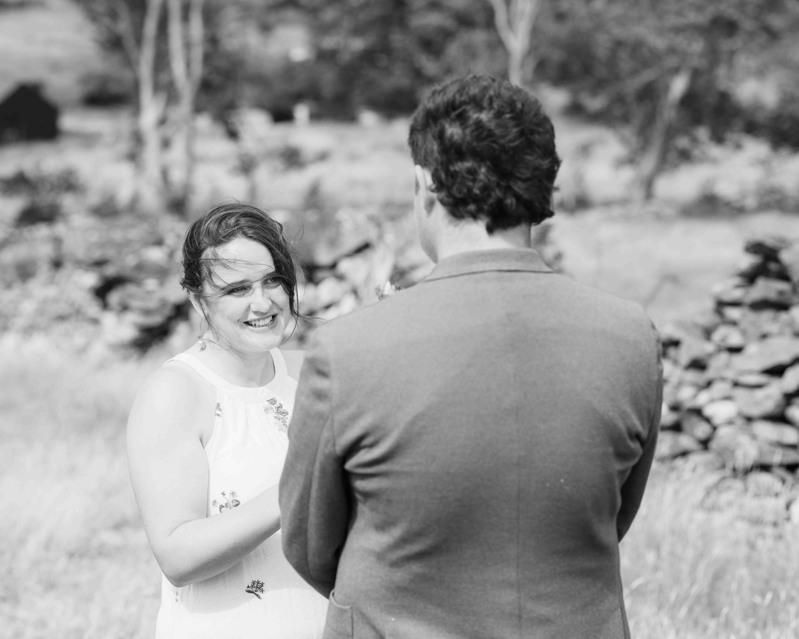 Emotional hug between friends Ciarán and Gerard in the sea after the wedding