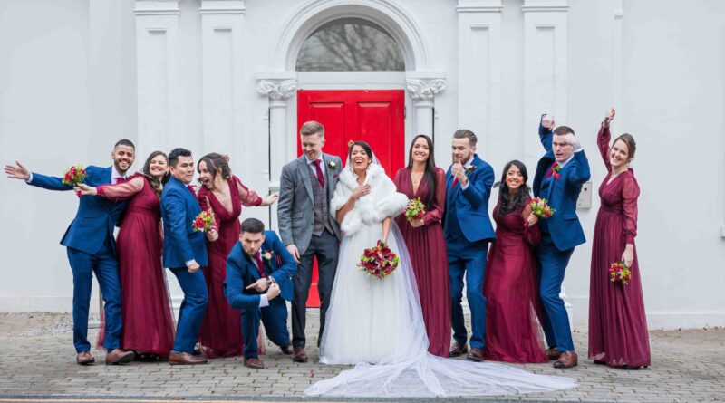 Groom reacting during emotional ceremony moment