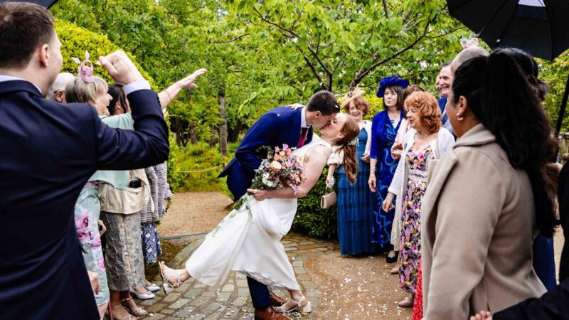 Wedding guests watching emotional ceremony in Waterford